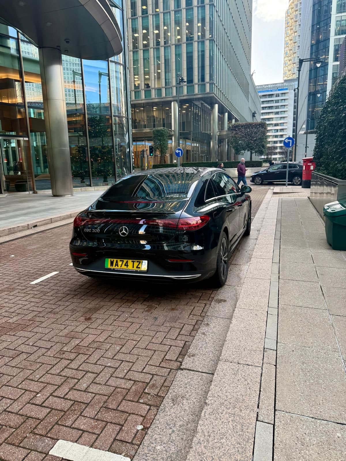 A City Wheels vehicle in London's Canary Wharf